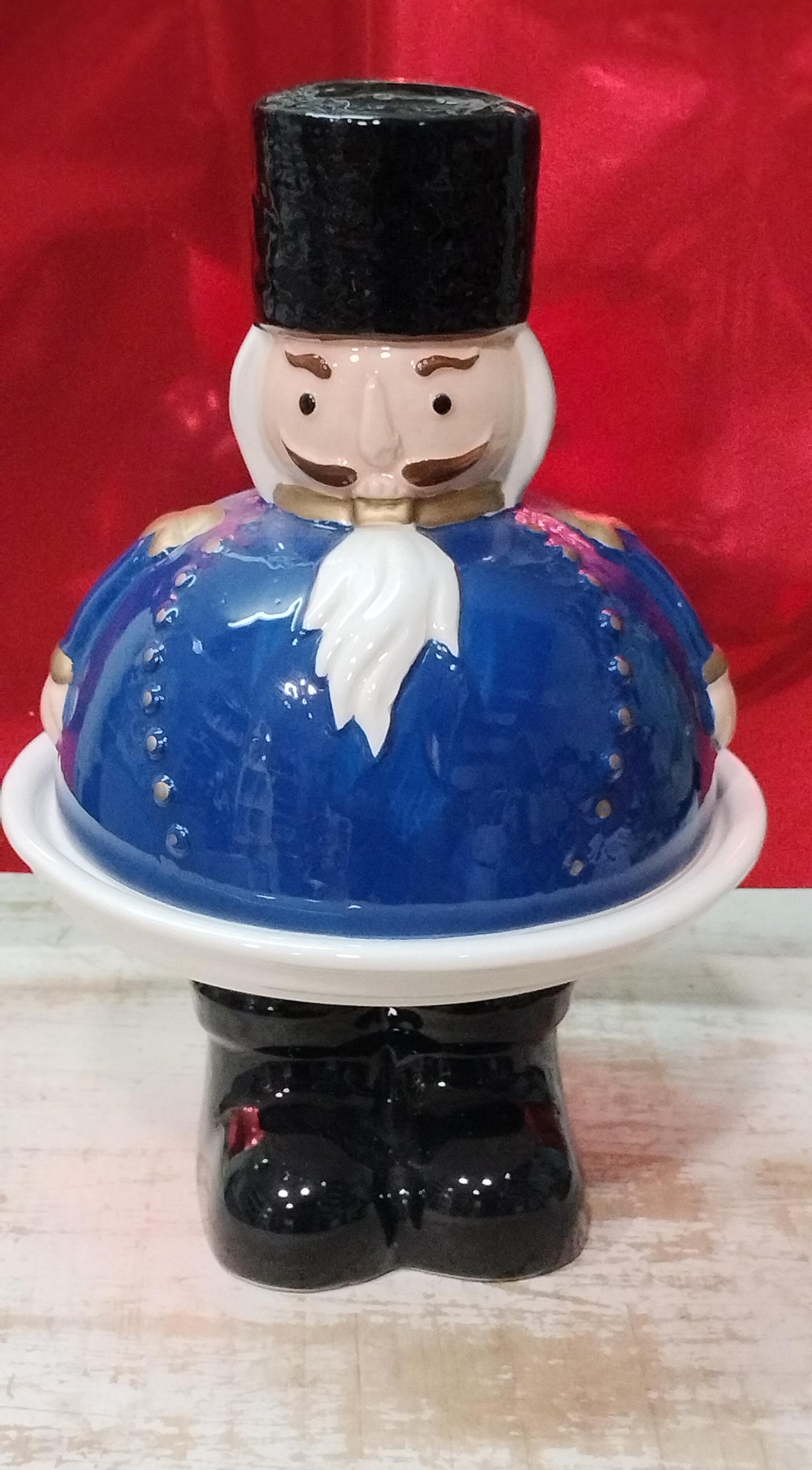 Biscottiera Schiaccianoci Blu